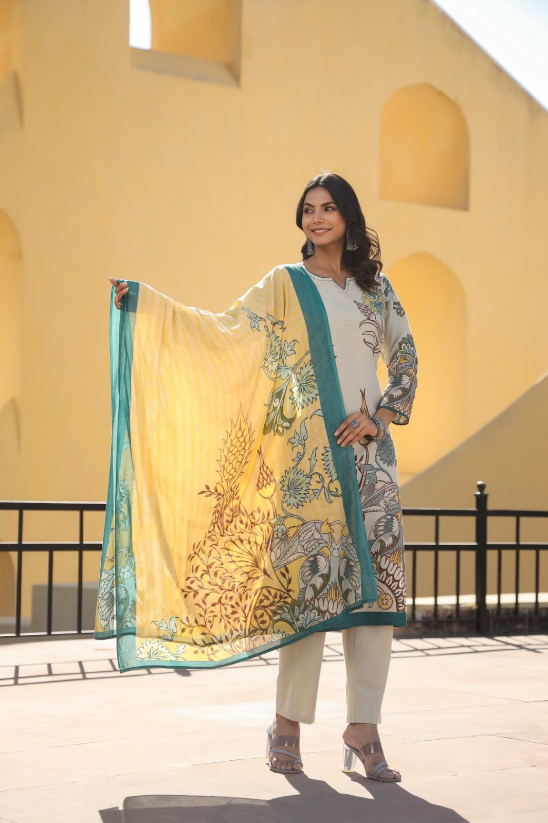 Baby By Afsana Muslin Digital Printed Top With Bottom Dupatta Wholesale Online